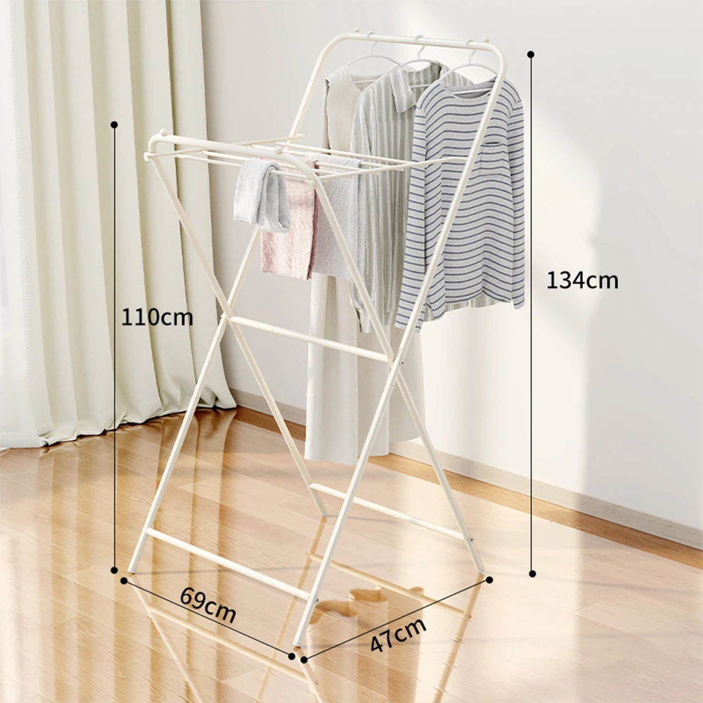 Large Capacity Convenient Folding Height Adjustable Clothes Air Drying Rack Dryer For Clothes