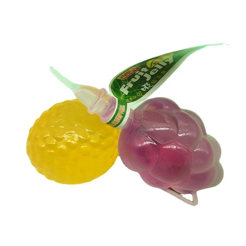 China Gelee Colorful Cute Fruit Shape Thach Yummy Juice Fruity Jello Grape Mini Jelly Candy In Jar