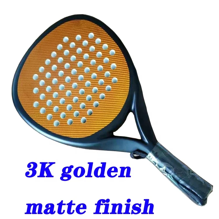 Custom pattern UD/3K/12K/18K carbon fiber padel/paddle racket