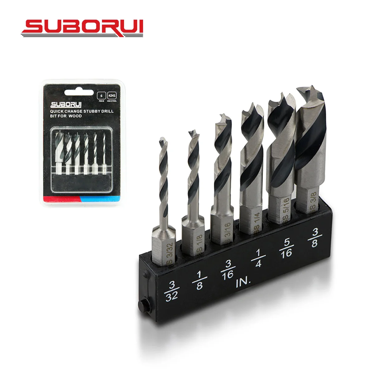 Набор корончатых сверл Borui 1/4 дюйма, быстросменный шестигранный хвостовик, Hss 4241, набор корончатых сверл для деревообработки
