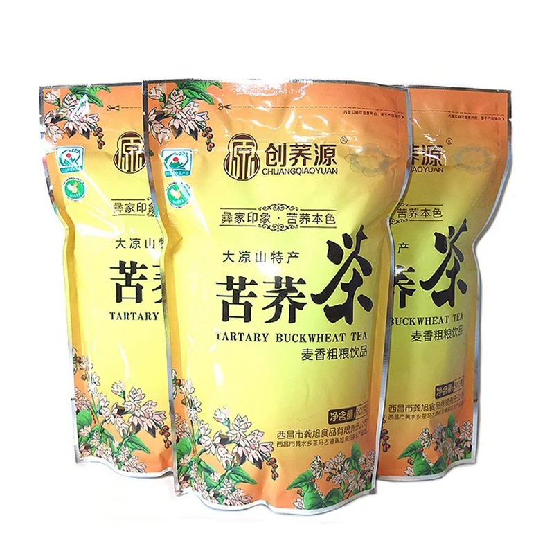 500g brewed loose bags of tartary buckwheat tea (whole plant of wheat flavor), Sichuan Daliang Mountain yellow buckwheat tea