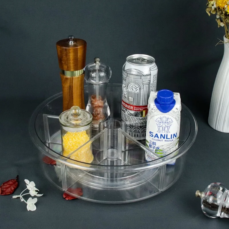 3002 Горячая продажа Lazy Susan Вращающийся акриловый Органайзер для специй органайзер