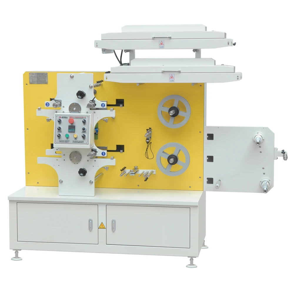 3 Colors Polyester/ Polyamide Label Flexo Printing Machine JR-1221 Flexographic Polyester Satin Ribbon Printing Machine Price