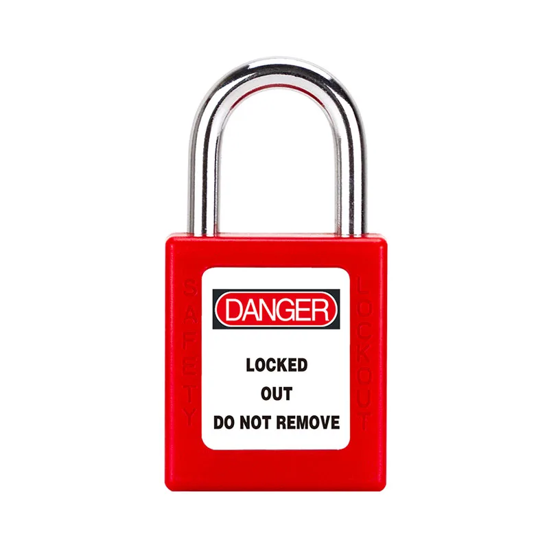 Short steel shackle 25mm safety LOTO padlock lockout