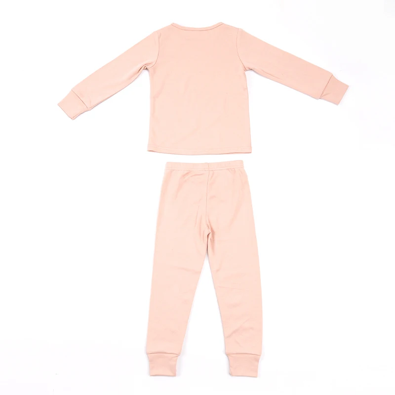 Toddler pajama set bamboo cotton wholesale two piece set kids toddler clothes set customize toddler girls sleepwear pyjamas