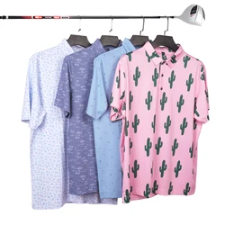 OEM design golf shirts pakistan hot selling quick dry-fit plain retro football pattern print funny golf clothes t shirts in bulk