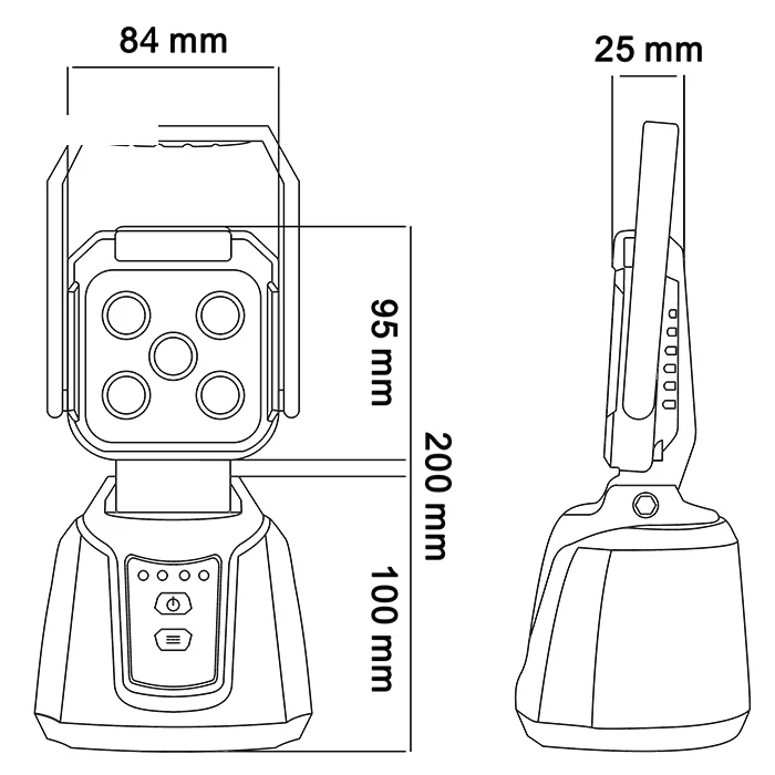 Power Outage Lighting EMC ROHS CE  Approved Rechargeable Led Emergency Light with Handle Emergency Lantern