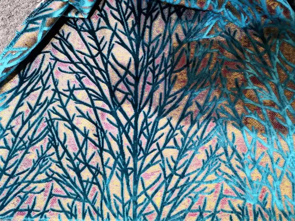 Crushed Velvet Upholstery Jacquard Hangzhou Velvet Fabrics Sofa Polyester Fabric