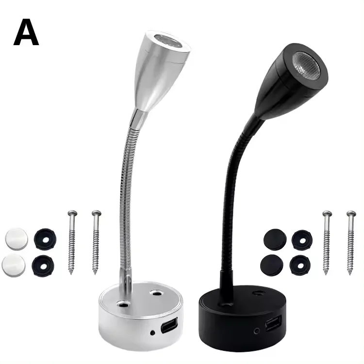 Flexible Gooseneck LED Clamp Reading Book Bed Laptop RV Night Lighting