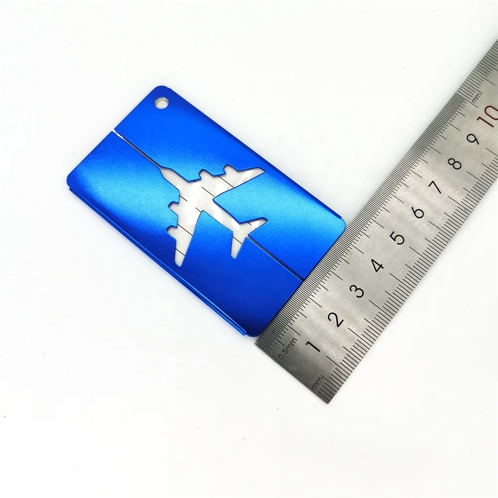Factory Directly Custom Logo Aluminum Plane Pattern Travel Tags Anodize Colors Luggage Tags