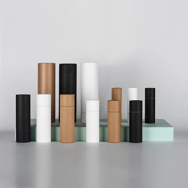 Free Sample Cosmetic Packing White Black Brown 7g 14g 25g 60g 75g Paper Tube for Deodorant Container