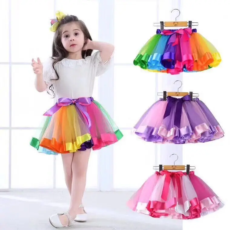 Wholesales Infant Girls Baby Dresses Skirts For Girls Support Custom Mesh Skirts Princess Party Tutu Dress Baby Skirts