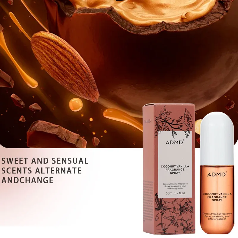 Natural Coconut & Vanilla Deodorant Spray For Men And Women Body Hair Fragrance Perfume Spray
