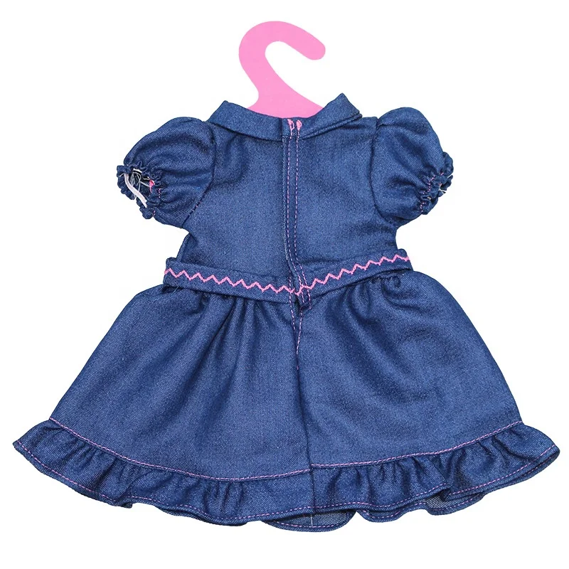 Custom Lovely 14.5 inch Vinyl Doll Suit , 3D Rooted Blond Hair Action Figure Vinyl Doll Dress , OEM Plastic Toy Doll Costumes