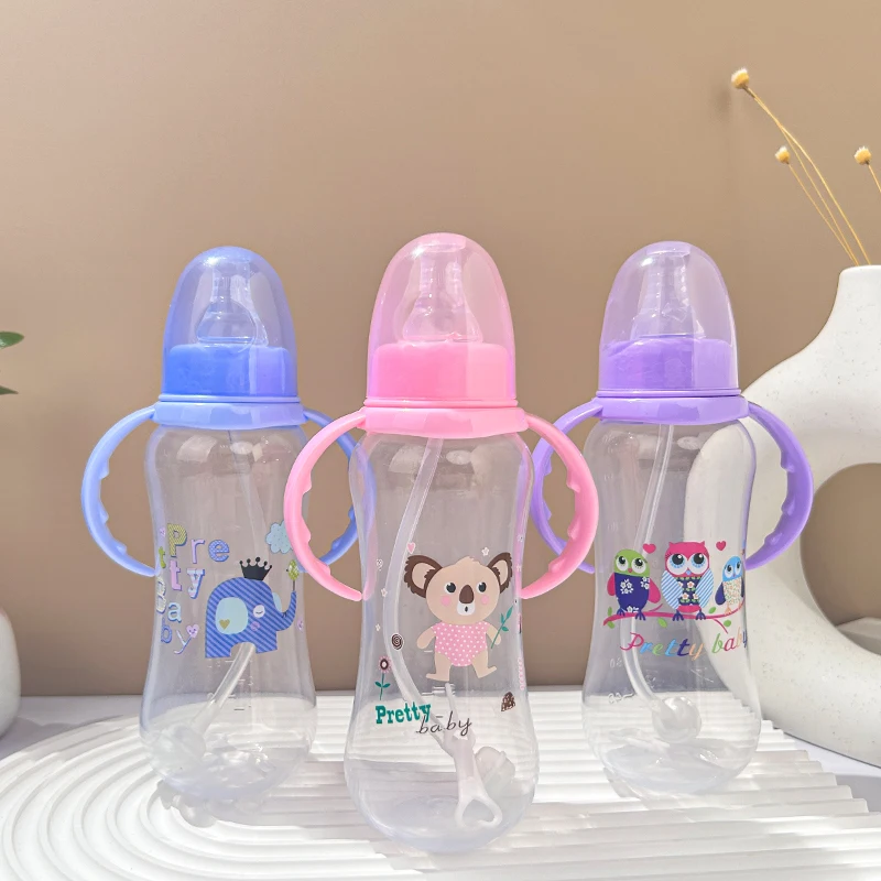 280ml Standard Mouth Pp Baby Feeding Bottle With Handle Bpa Free  Feeding Supplies Baby Bottle