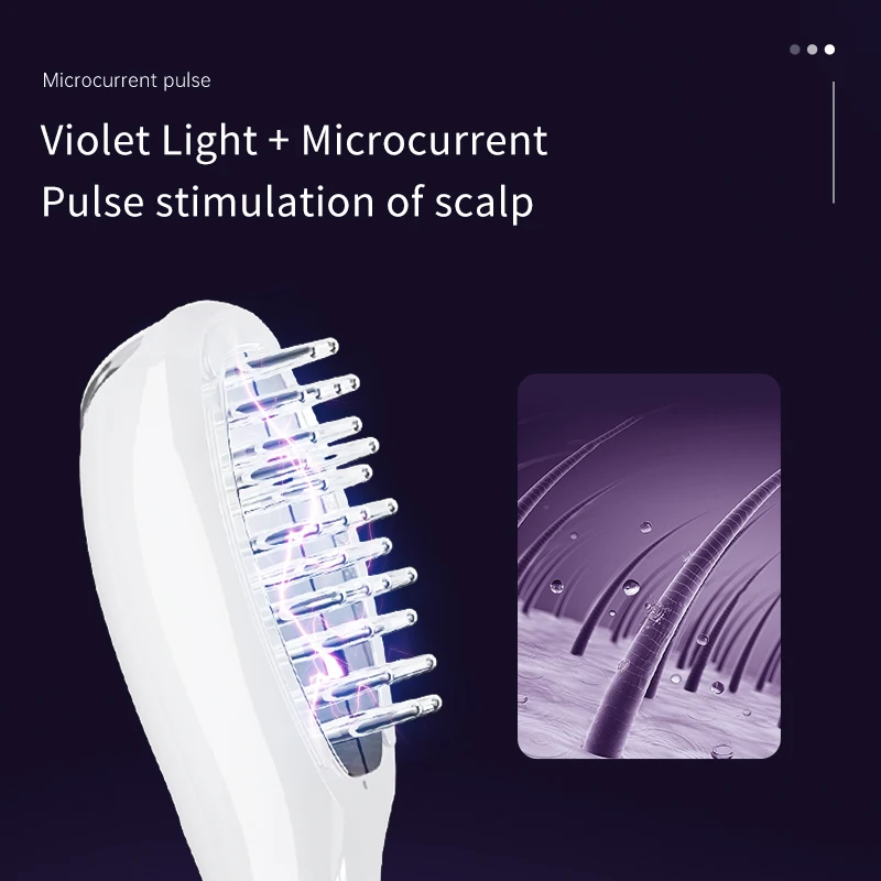 Atomized Essential EMS Hair Loss Massage Therapy Ions Vibration Red Blue Light Hair Therapy Scrap Massage Brush