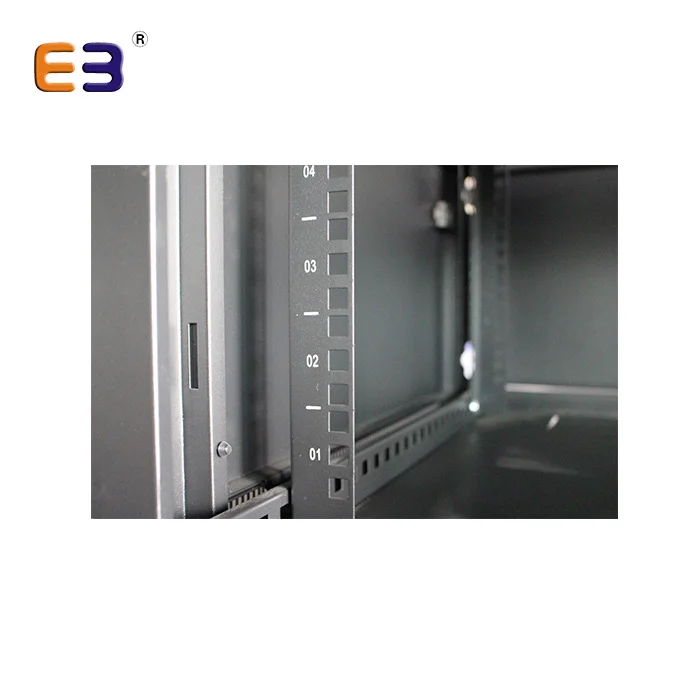 19inch with arc perforated door frame glass 6U network wall