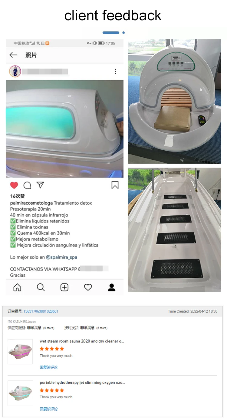 2024 Professional Led Therapy Effective Far Infrared Ray Sauna Spa Capsule Body Slimming Skin Whitening Spa Capsule Sauna