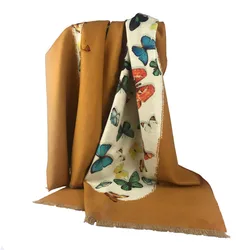 OEM ODM большой шарф из 100% шелка с начесом шарф шаль для женщин