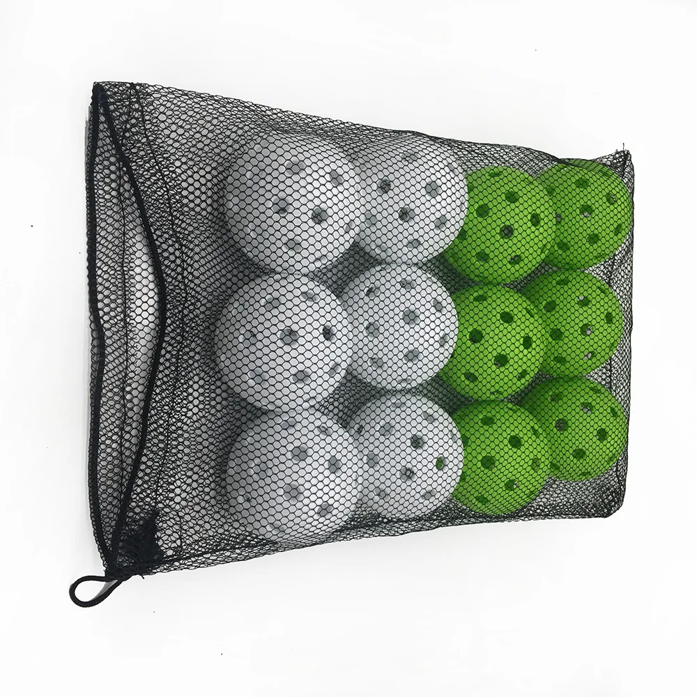 Custom Set of 12Pcs Colorful Baseballs Hole Ball Mini Pickleball Training Ball with Net Outdoor Family Sports Hollow Golf Balls