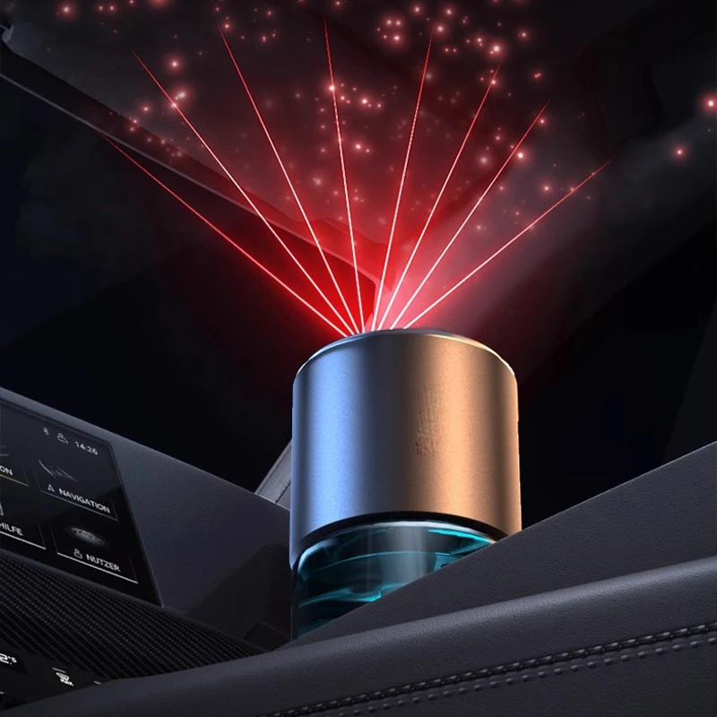 new innovative products 2024 non electric mini vent smart scent oil aroma auto lamp essential with Colorful Lights car diffuser