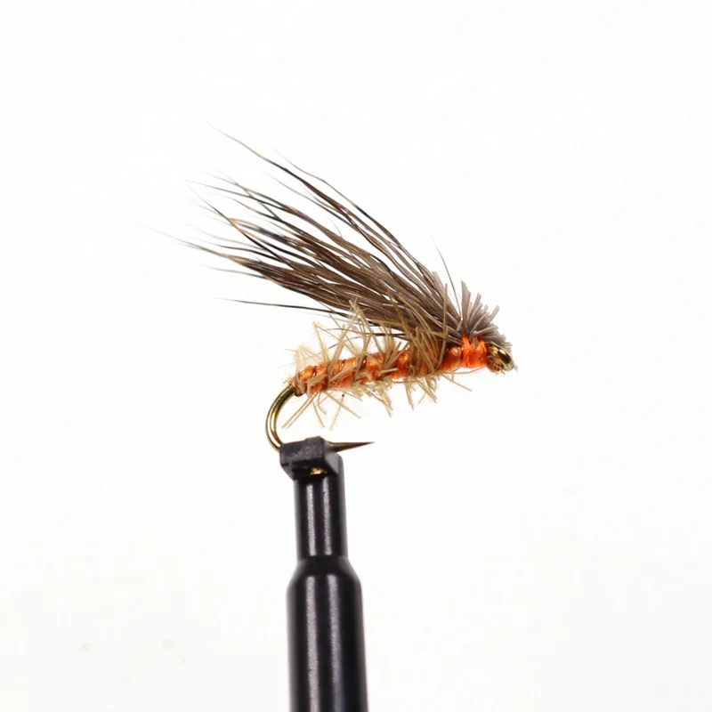 Пользовательские лосиные волосы Caddis Stonefly сухие мухи для ловли форели