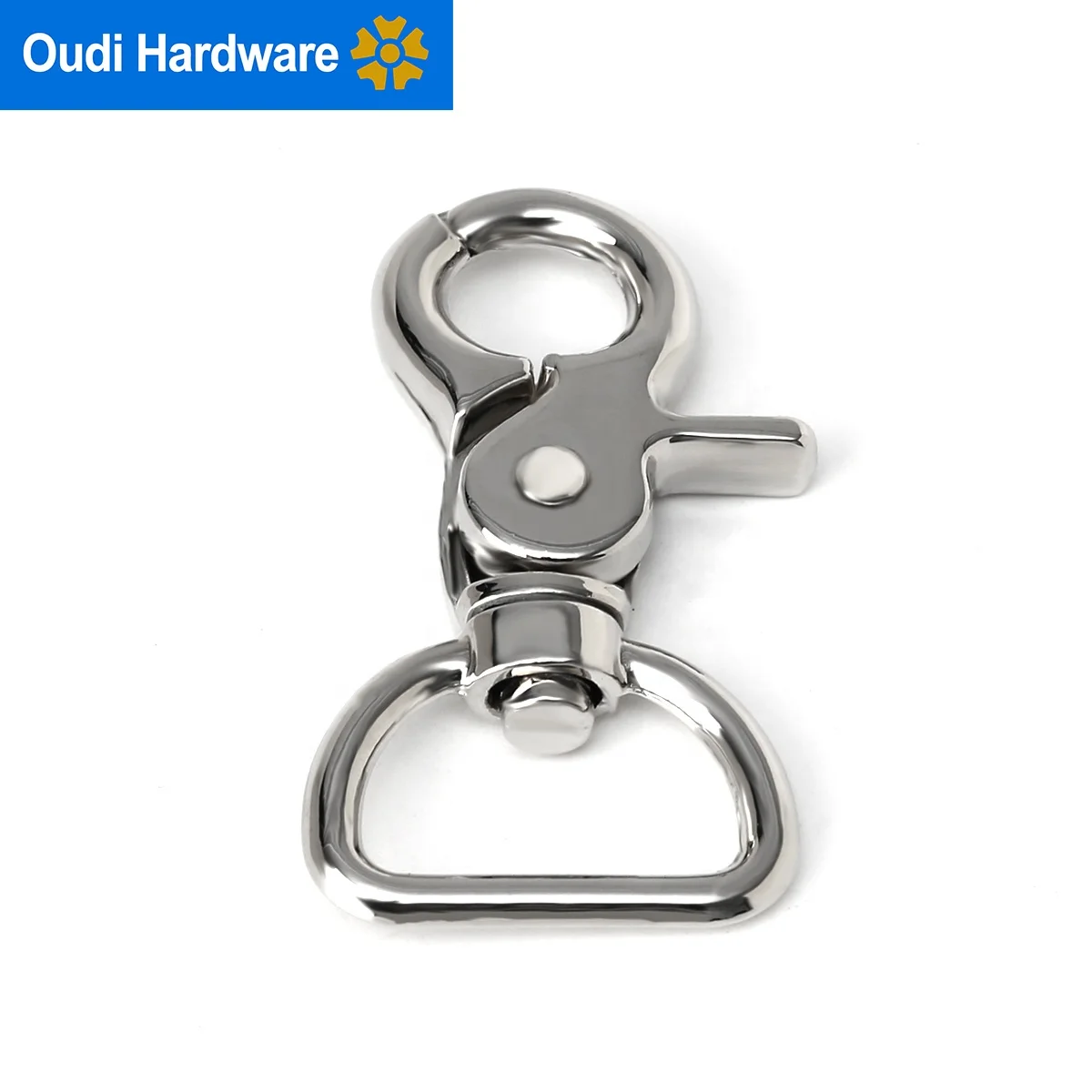 Zinc Alloy Metal Lobster Hook 19mm Eye Brass Swivel Trigger Snap Hook For Dog