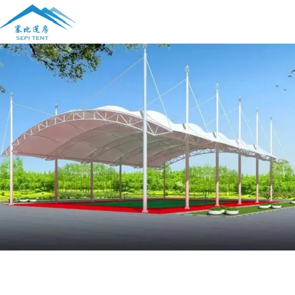 Высококачественная стабильная архитектурная растягивающая структура, баскетбольная палатка для теннисного корта