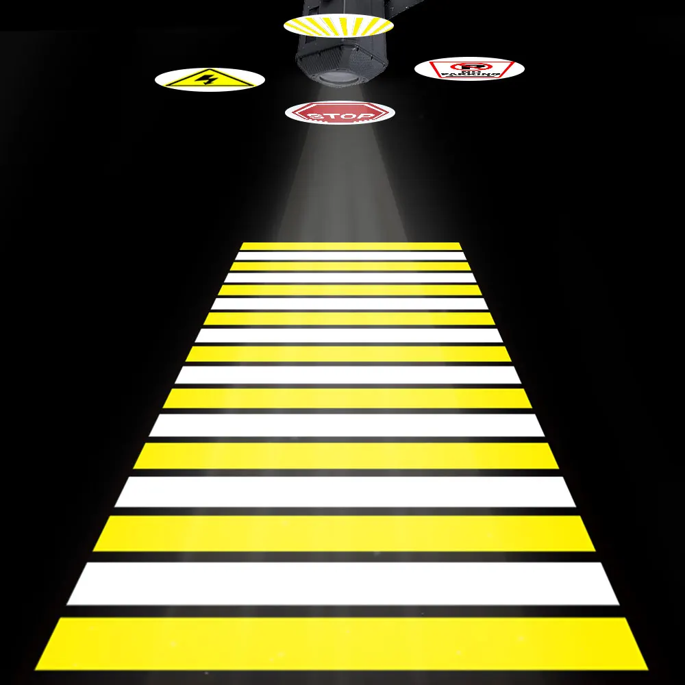 Customized traffic warning stop slow down sign zoom led gobo projector