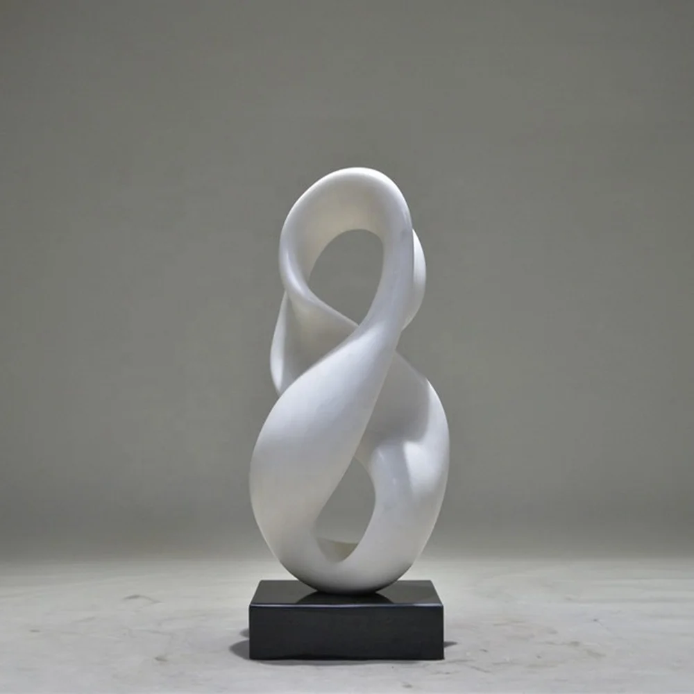 Natural stone custom statue sculpture marble abstract Art marble and natural wood mixed sculptures for Hotel ment