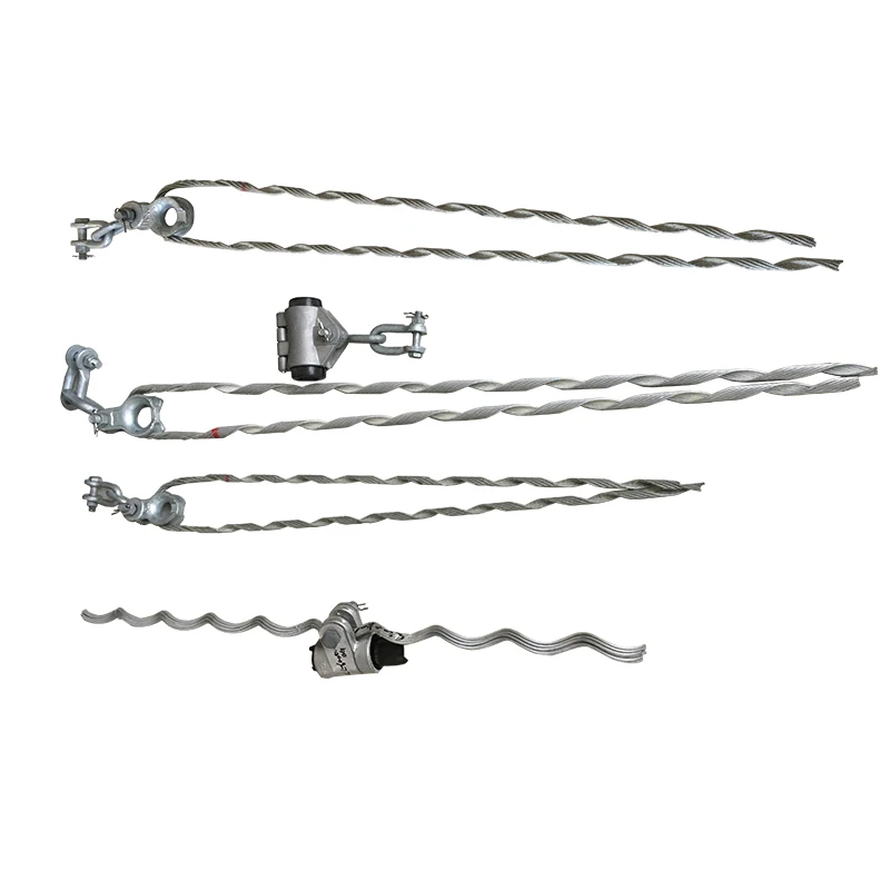 Hot dip galvanized electric cable power fitting preformed strain clamp