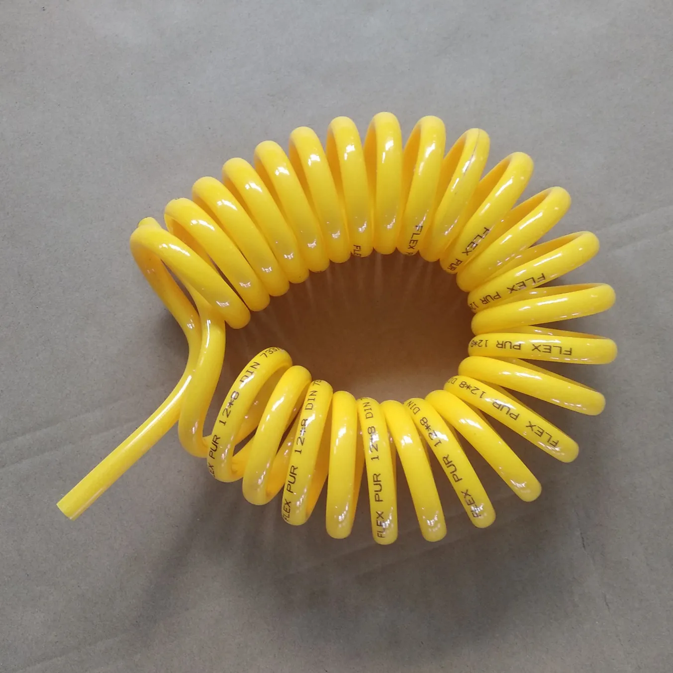 Cost-Effective Truck PU braided Coiled Tube Spring Pneumatic Spiral Air Brake Hose Assembly For Semi Trailer