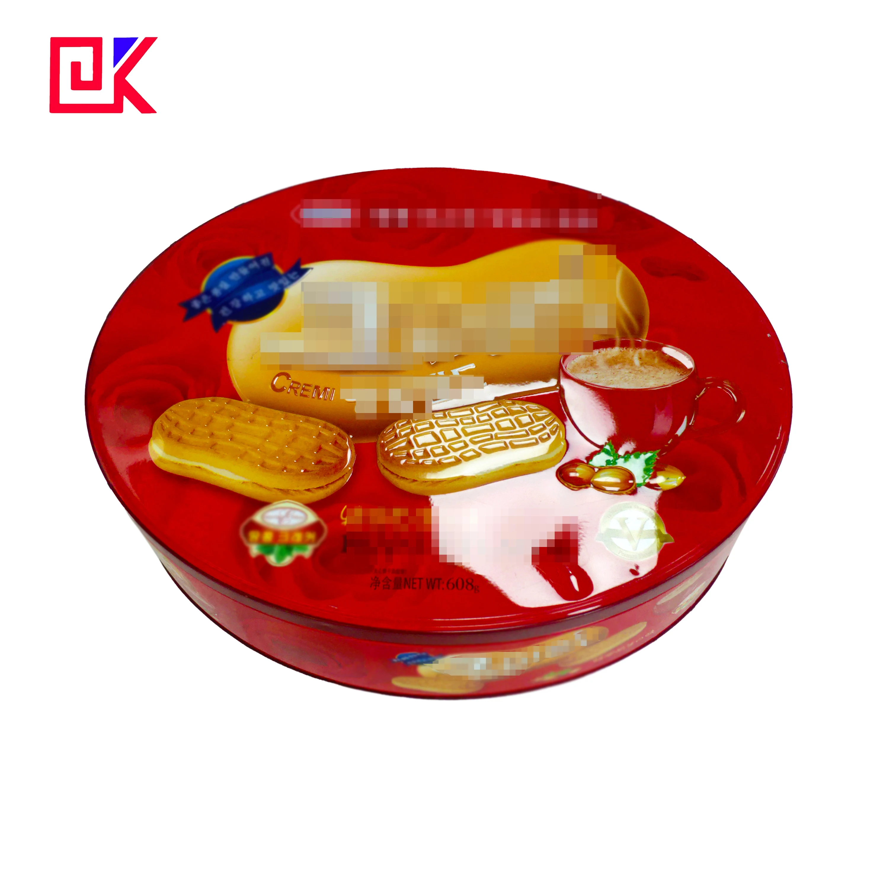Oval Printing Tinplate Can Biscuit Cookie Metal Packaging Tin Box