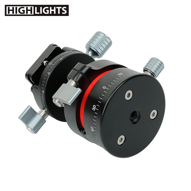 Black Universal Ball Head Adjustable Accessories QR Plate Monopod Photography Tripod Head