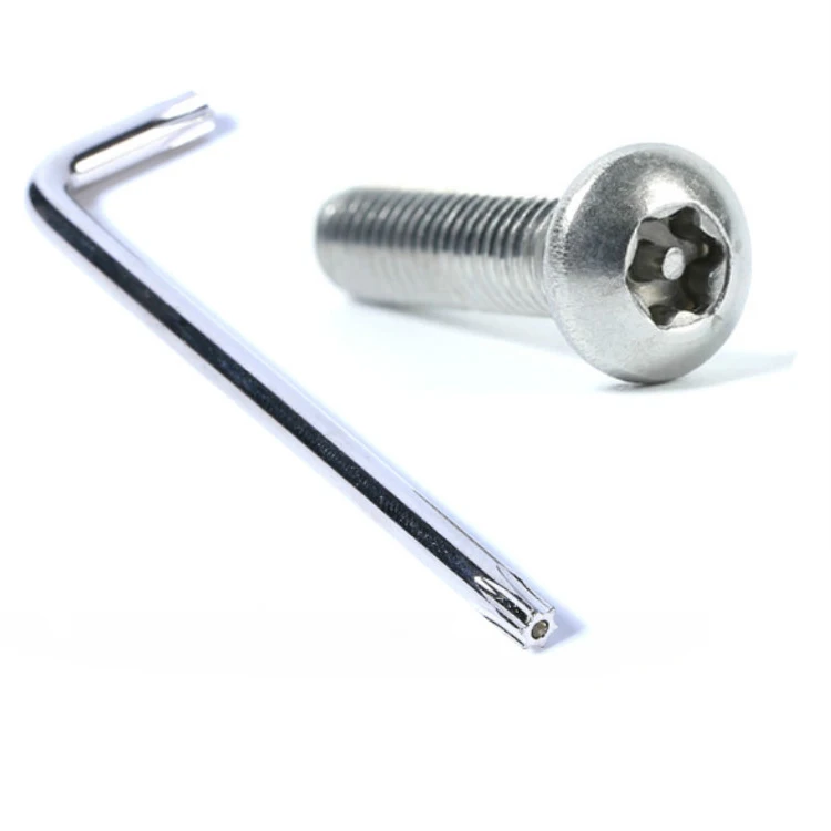 asme b18.2.1 bolt a4-70 inox t40 m8 m16 Stainless Steel pan head threaded anti theft bolt