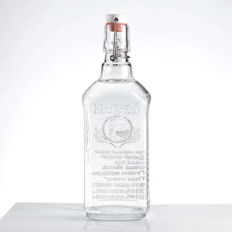 China Manufacturer High Grade Crystal Transparent Ceramic Swing Top Glass Bottles