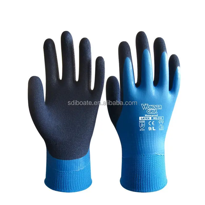Custom Latex Coated Outdoor Winter Working Gloves Wholesale Waterproof Work Gloves