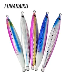 FUNADAIKO 120g 150g artificial fishing hard lures baits casting Flat Fall 3d metal fishing jigs