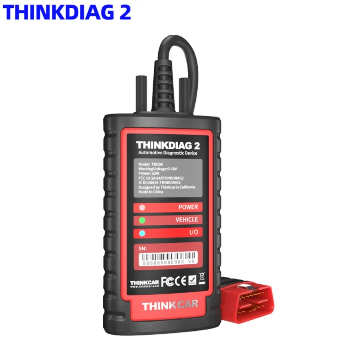 2023 Новый THINKCAR THINKDIAG 2 OBD2 считыватель кода Сканер Полная система 16 сбрасывает функцию может FD протокол ECU кодирование