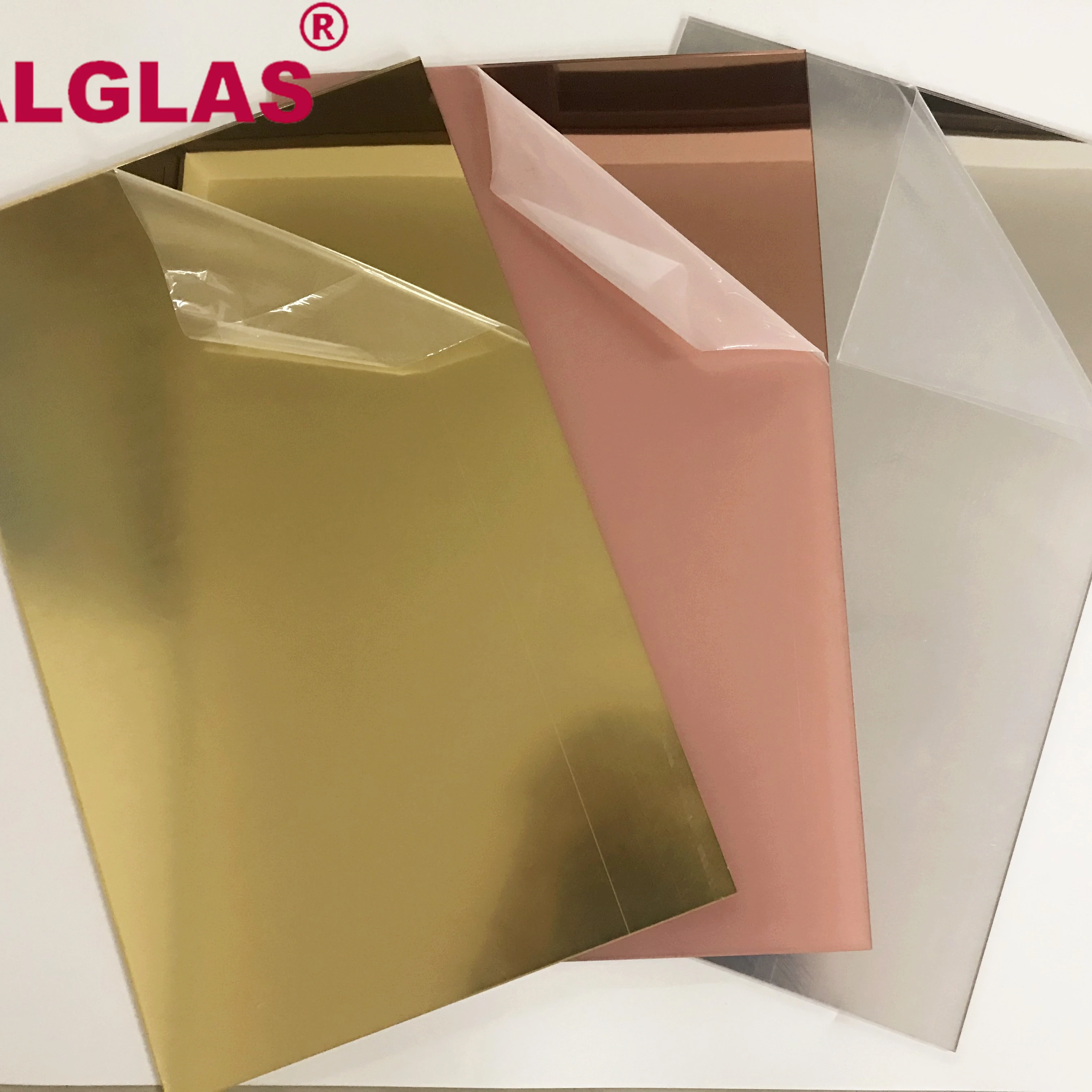 Wholesale manufacture supply gold mirror acrylic sheet silver rose gold mirror