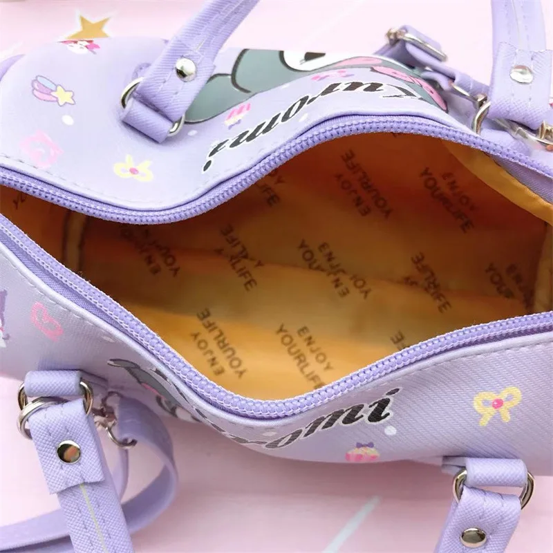 Best-selling custom Sanrio Kids My Melody Katie Black Rice PU leather crossbody bag