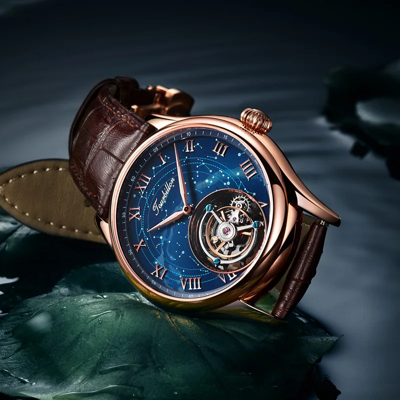 Wholesale stainless steel tourbillon watch men relojes para hombres reloj custom logo automatico mens watches