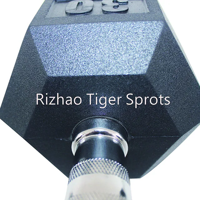 Rubber dumbbell manufacturer wholesale rubber hex dumbbell