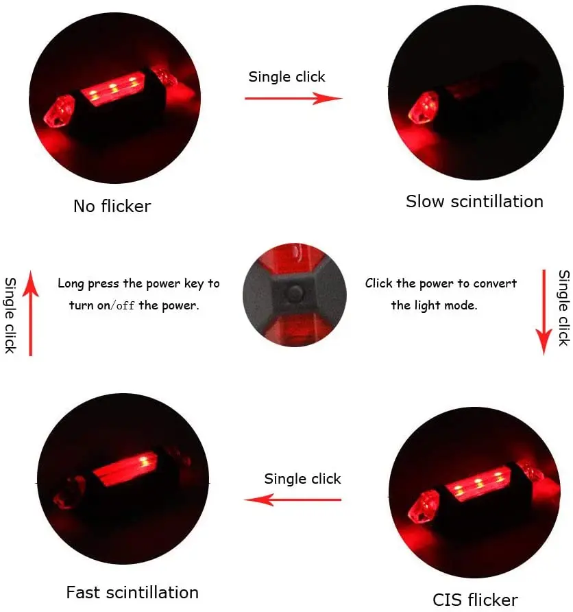 Портативный перезаряжаемый светодиодный задний фонарь для велосипеда USB мигающие велосипедные аксессуары