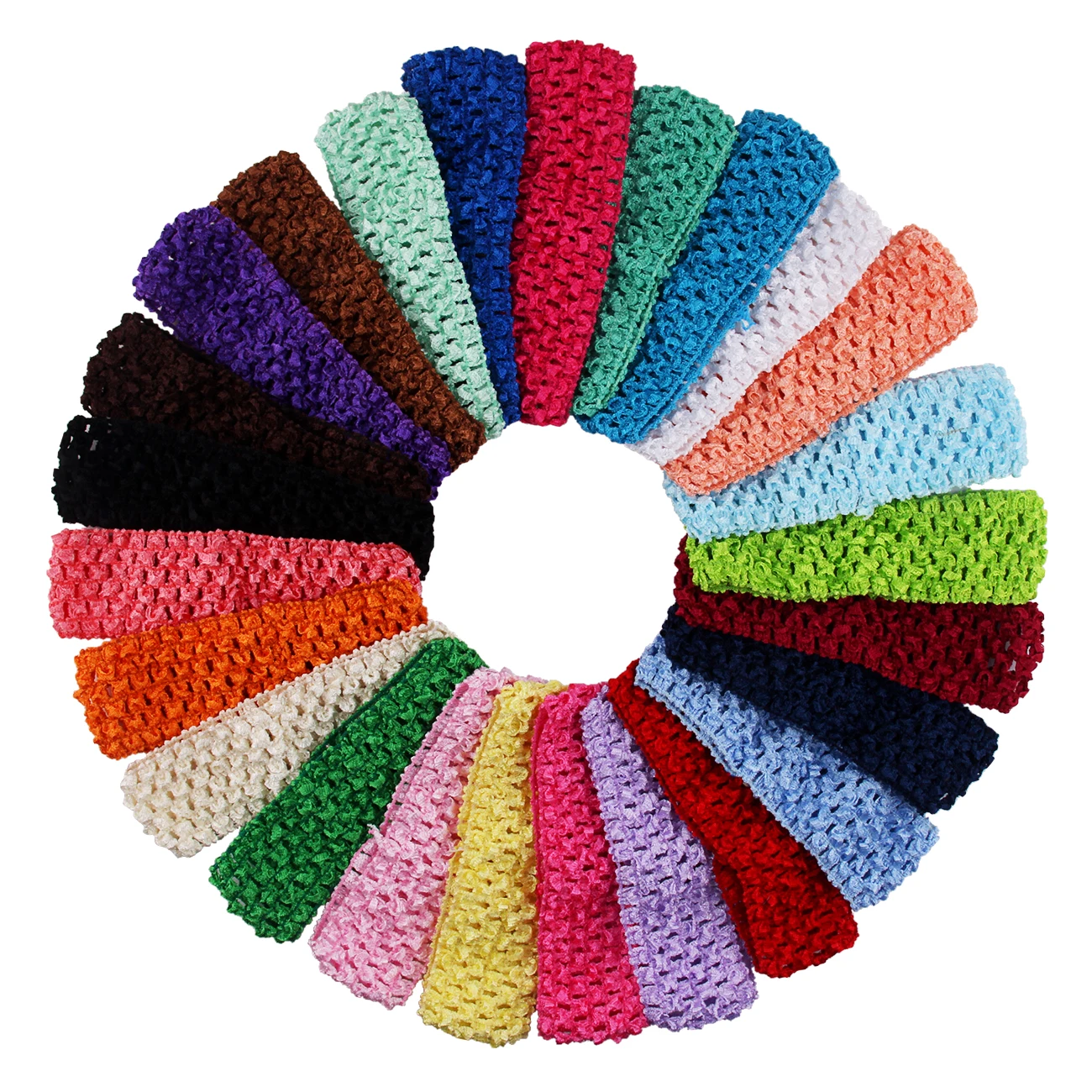 Candygirl 25 Colors Handmade Nylon Headband High Elastic Hair Band Crochet Process Scrunchies