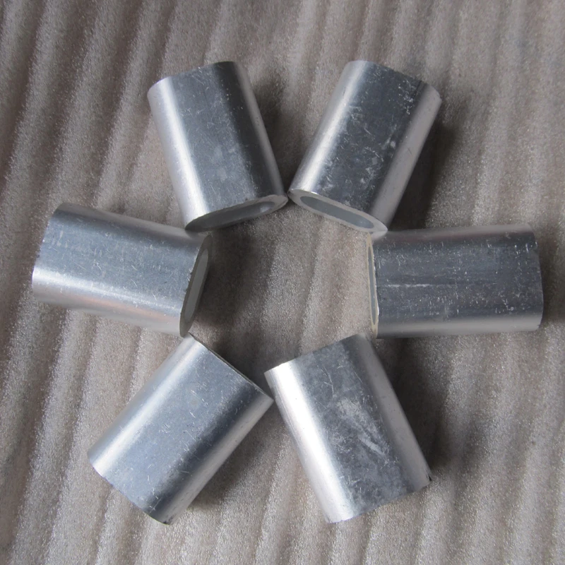 seamless oval swage sleeves wire rope sling aluminum ferrule