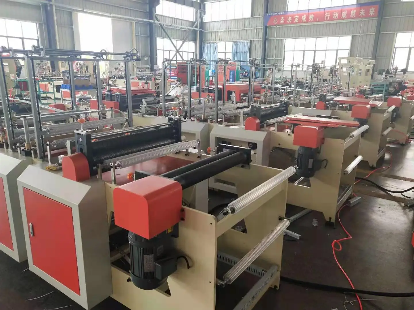 Dexinda full automatic ecommerce pre-opened courier express bag making sealing machine price