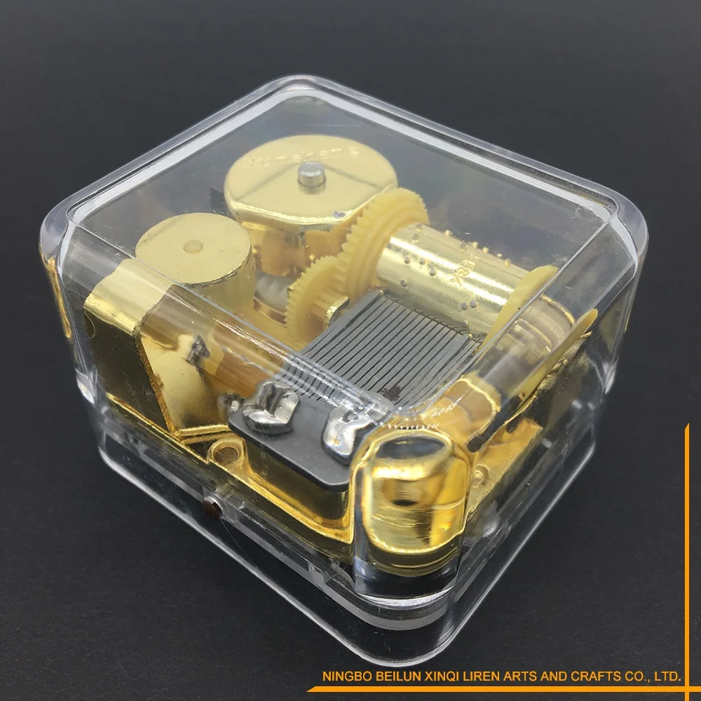 Music Box Movements Parts in Plastic Box Music Mechanism Wind Up Mechanism