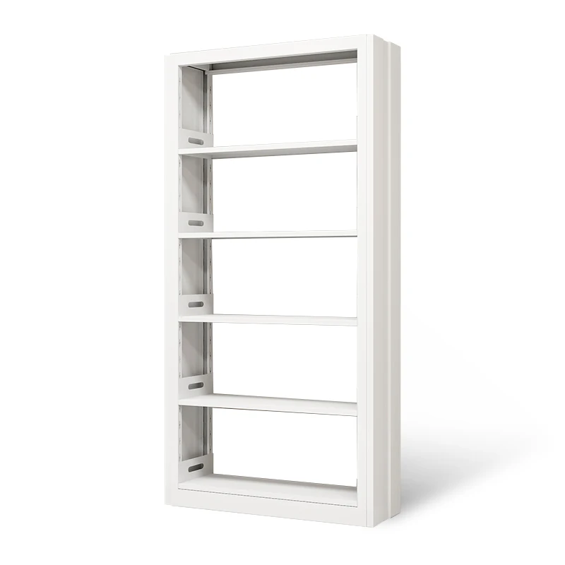 Metal book shelf white metal book book shelf metal 6 shelves estantes para libros scaffale libreria industriale