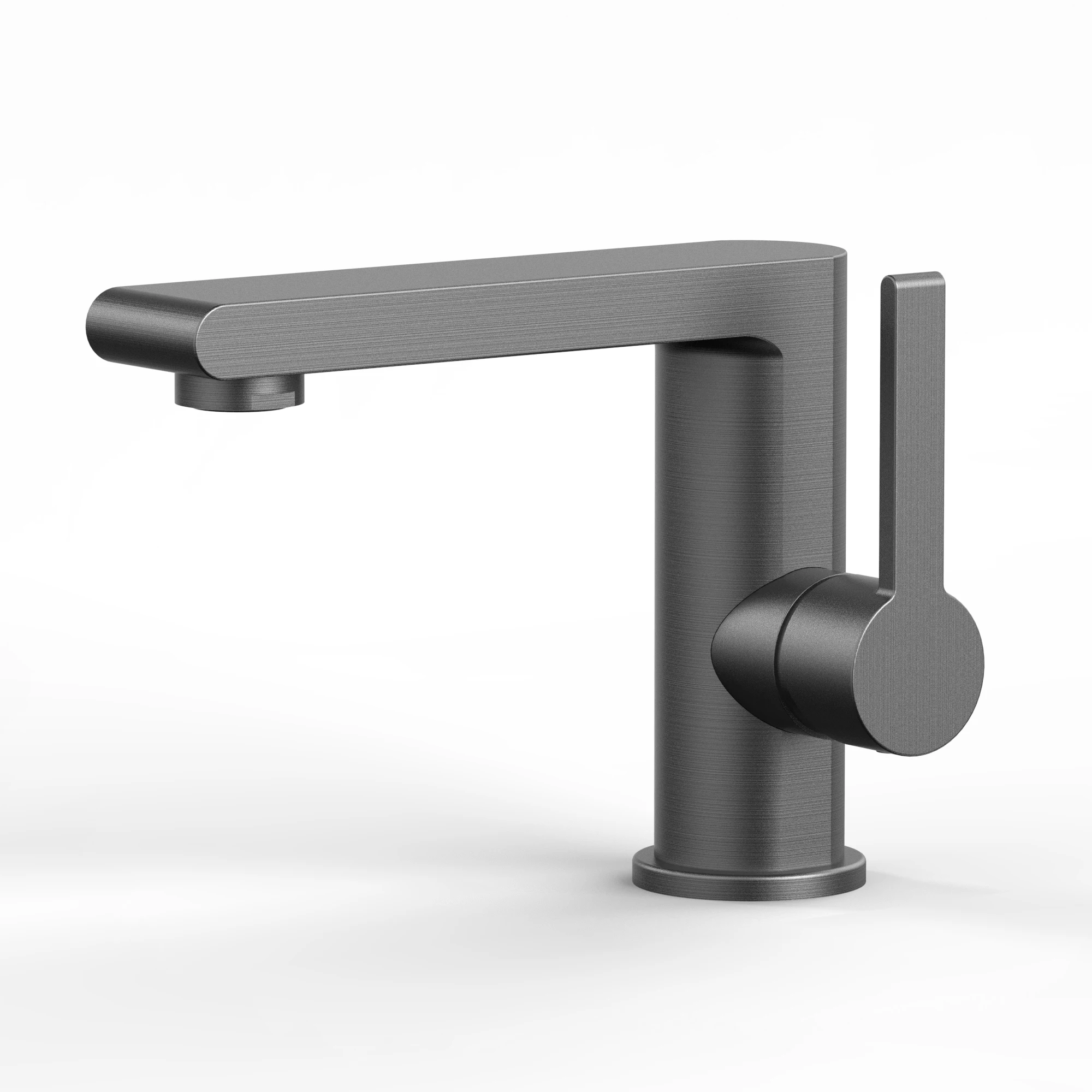 EILSA Deck Mounted Faucet Single Lever Single Hole Basin Mixer Bathroom Solution Brass Faucet Plating Finished